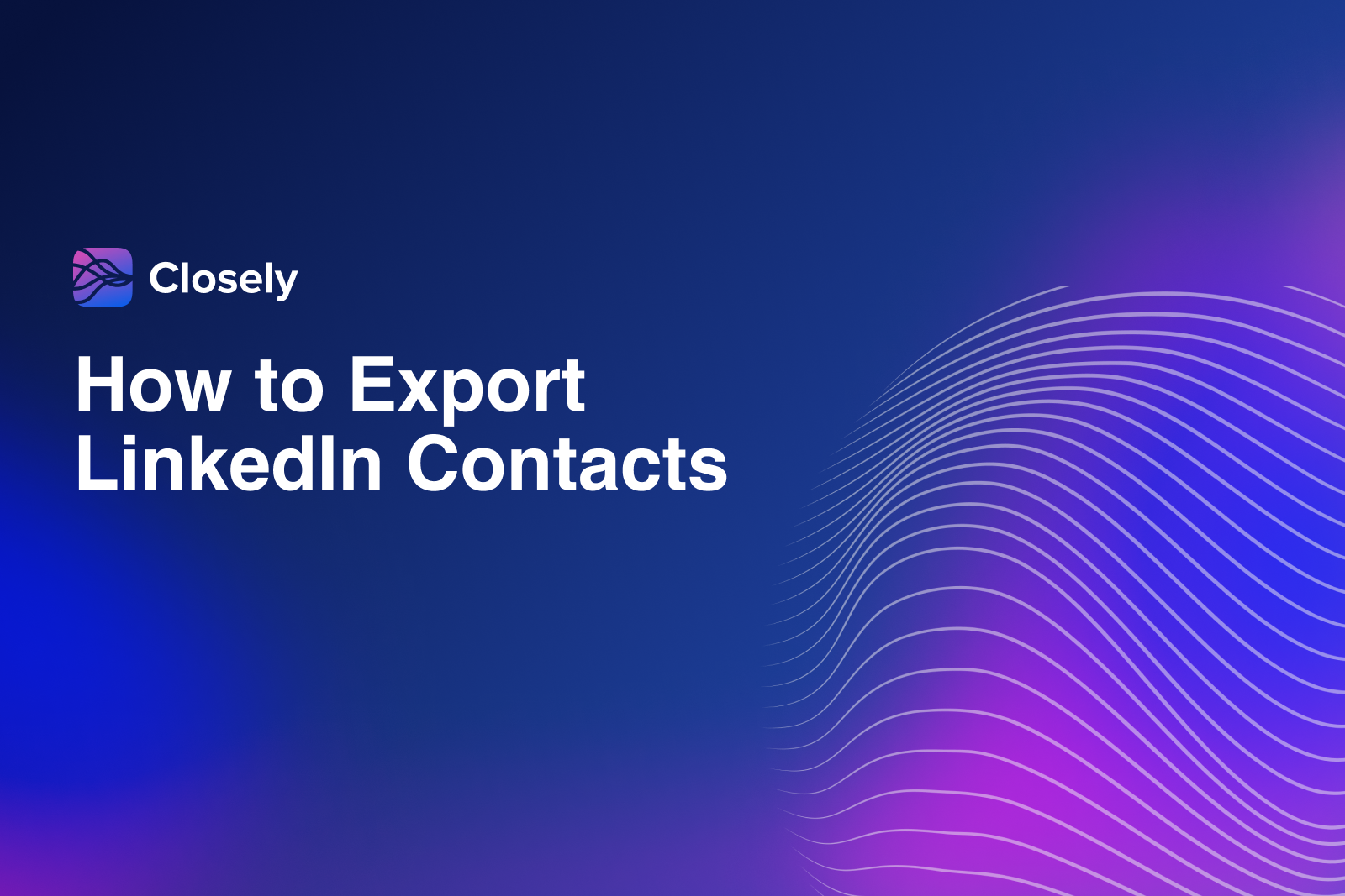 How to export LinkedIn contacts