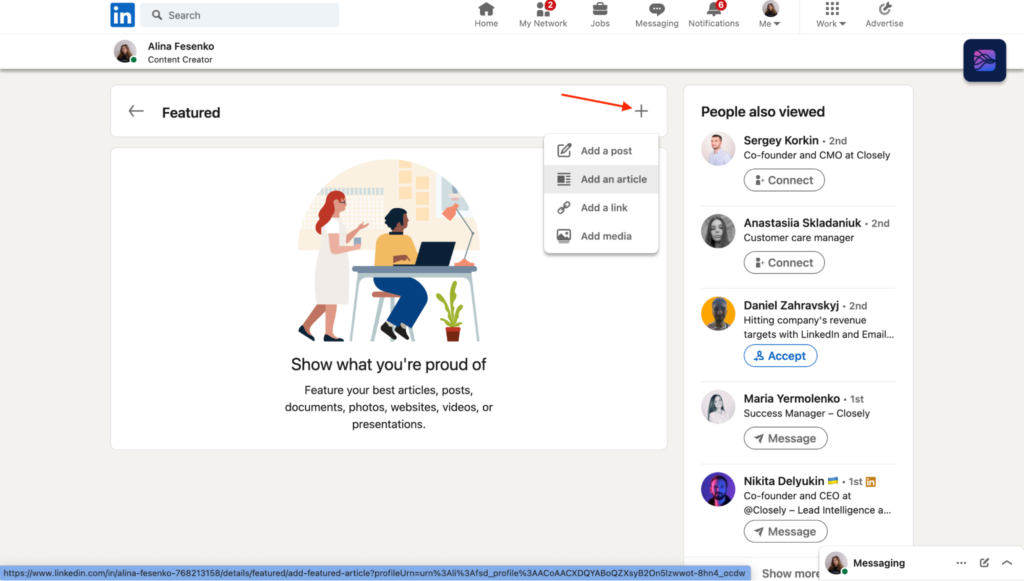 Simply click on the cross and the menu will be dropped.
