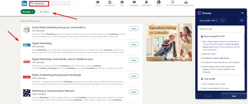 How to promote webinar on linkedin
 - Share to relevant LinkedIn groups